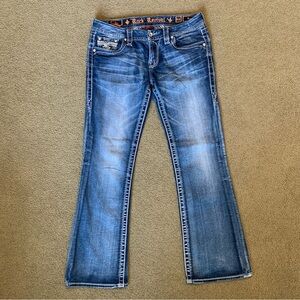 Women’s rock revival Yui boot cut blue denim jeans size 29 x 28.5
